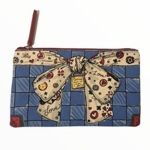 Brighton bow zipper pouch